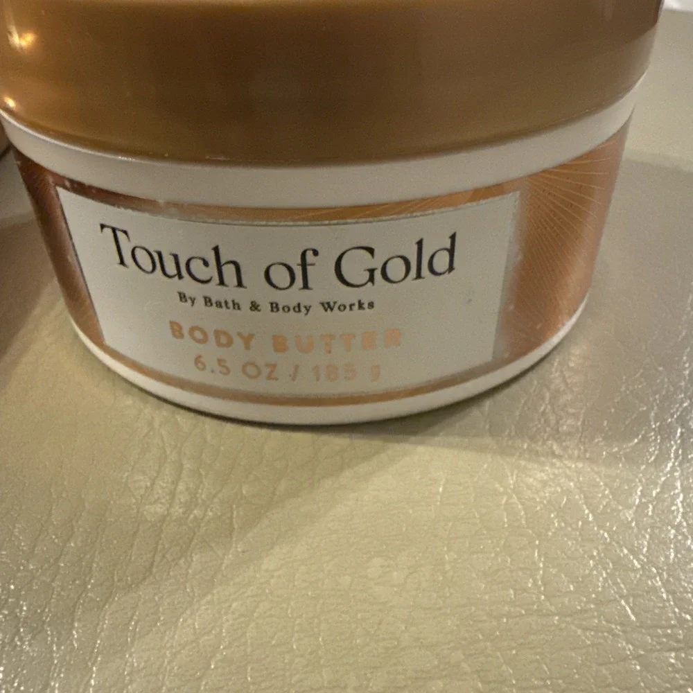 Bath & Body Works TOUCH OF GOLD Body Butter, 6.5 oz + Body Lotion 8 oz New - Picture 2 of 5